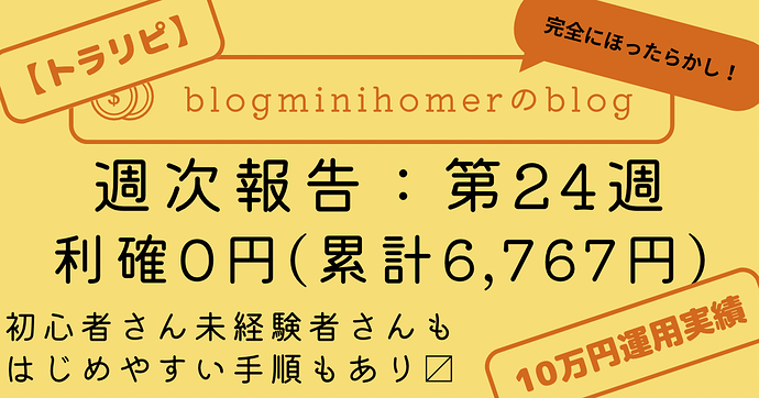 トラリピ10万運用：週次報告_20240610