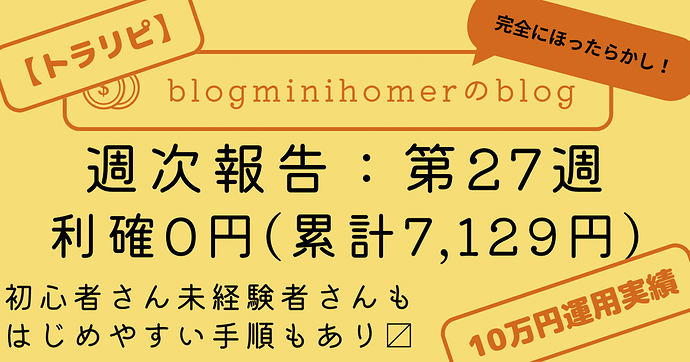 トラリピ10万運用：週次報告_20240701