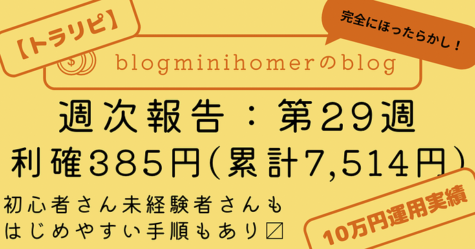 トラリピ10万運用：週次報告_20240715