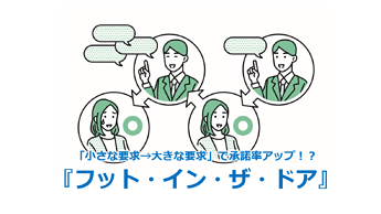 639_「小さな要求→大きな要求」で承諾率アップ！？『フット・イン・ザ・ドア』