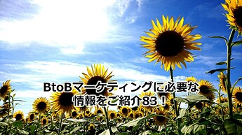 468_BtoBマーケティングに必要な情報をご紹介83！